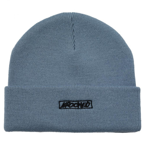 Moonsmile Script Cuff Beanie (Grey/Black)