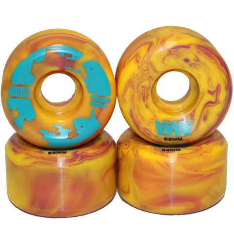 52mm Swirls Wheels (Orange/Yellow)