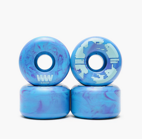 54mm Swirls Wheels (Turquoise/Purple)