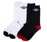 Summit Socks 2 Pair Pack (White & Black)