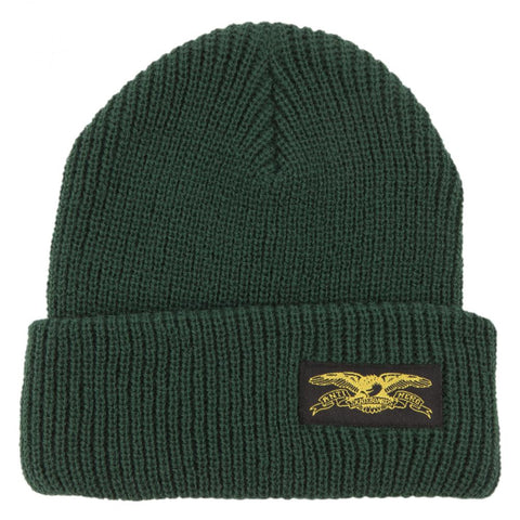 Stock Eagle Label Cuff Beanie (Drk Green/Yellow)